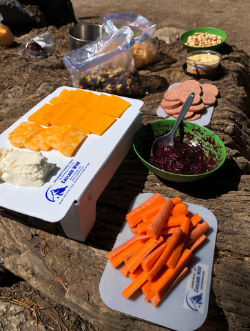 A table with food on it
Description automatically generated